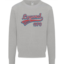 Legend Since 53rd Birthday 1970 Mens Sweatshirt Jumper Sports Grey