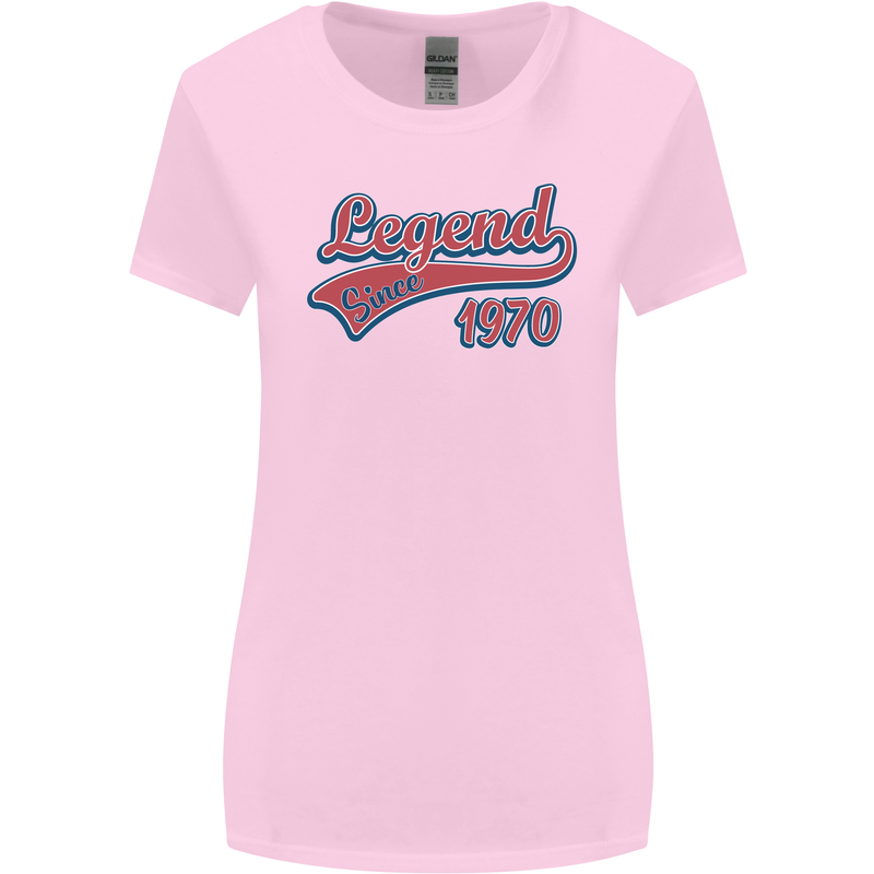 Legend Since 53rd Birthday 1970 Womens Wider Cut T-Shirt Light Pink