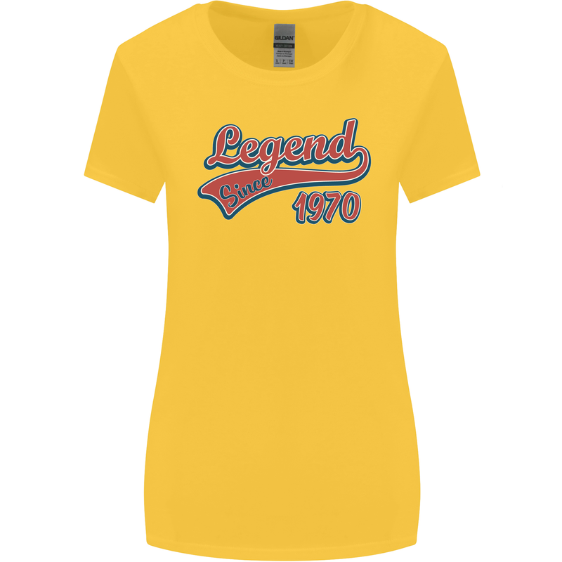 Legend Since 53rd Birthday 1970 Womens Wider Cut T-Shirt Yellow