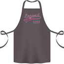 Legend Since 54th Birthday 1969 Cotton Apron 100% Organic Dark Grey