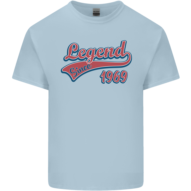 Legend Since 54th Birthday 1969 Mens Cotton T-Shirt Tee Top Light Blue