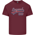 Legend Since 54th Birthday 1969 Mens Cotton T-Shirt Tee Top Maroon