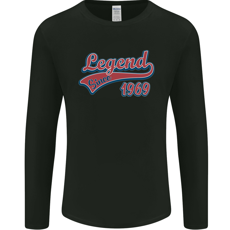 Legend Since 54th Birthday 1969 Mens Long Sleeve T-Shirt Black