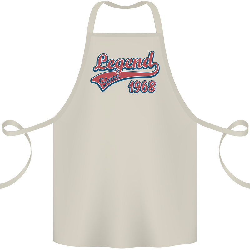 Legend Since 55th Birthday 1968 Cotton Apron 100% Organic Natural