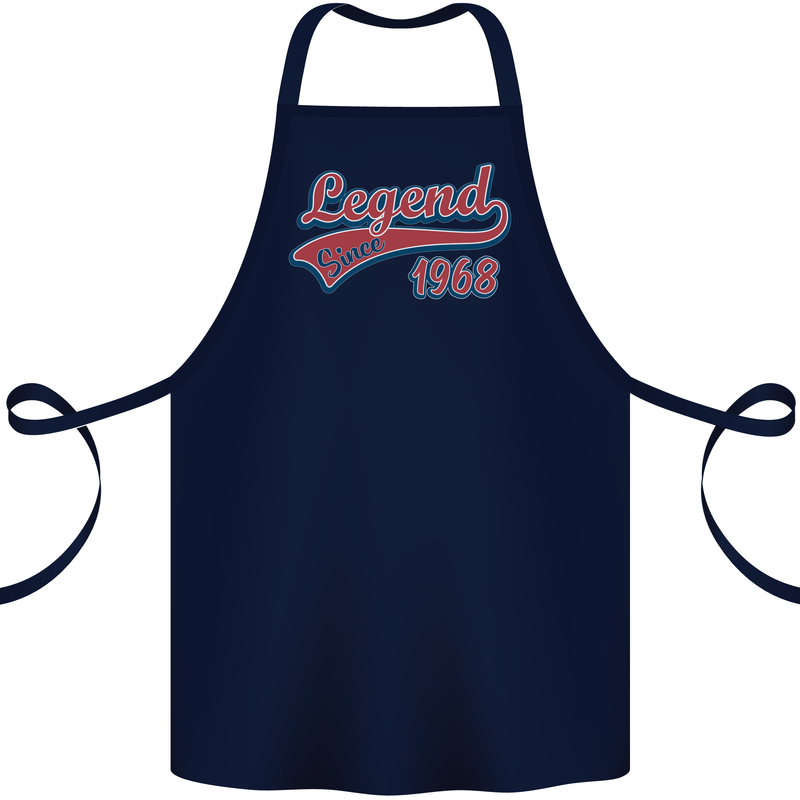Legend Since 55th Birthday 1968 Cotton Apron 100% Organic Navy Blue