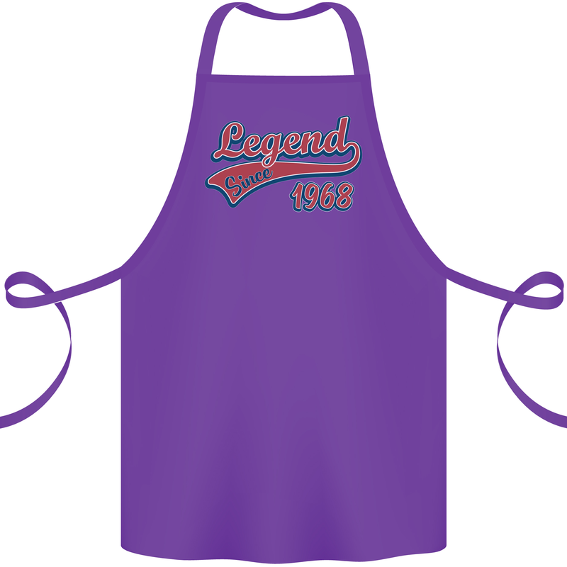 Legend Since 55th Birthday 1968 Cotton Apron 100% Organic Purple