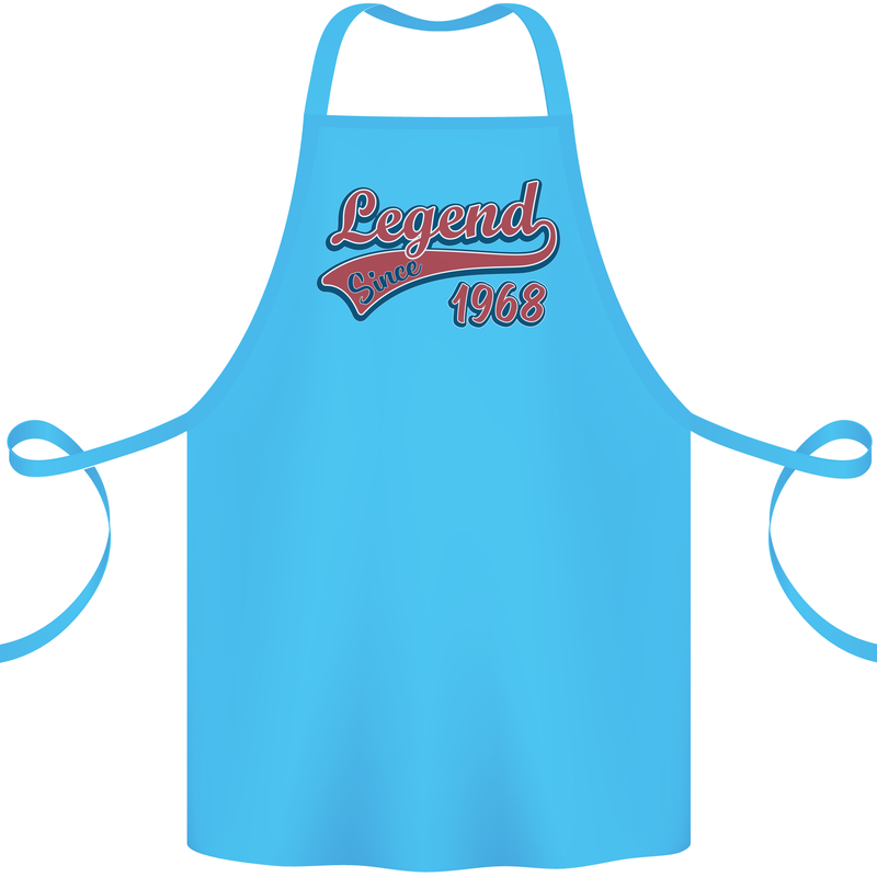 Legend Since 55th Birthday 1968 Cotton Apron 100% Organic Turquoise