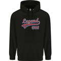 Legend Since 55th Birthday 1968 Mens 80% Cotton Hoodie Black