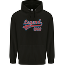 Legend Since 55th Birthday 1968 Mens 80% Cotton Hoodie Black
