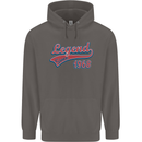 Legend Since 55th Birthday 1968 Mens 80% Cotton Hoodie Charcoal