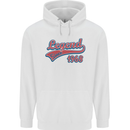 Legend Since 55th Birthday 1968 Mens 80% Cotton Hoodie White