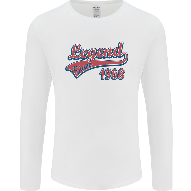 Legend Since 55th Birthday 1968 Mens Long Sleeve T-Shirt White