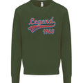 Legend Since 55th Birthday 1968 Mens Sweatshirt Jumper Forest Green