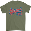 Legend Since 55th Birthday 1968 Mens T-Shirt 100% Cotton Military Green