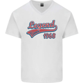 Legend Since 55th Birthday 1968 Mens V-Neck Cotton T-Shirt White