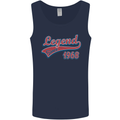Legend Since 55th Birthday 1968 Mens Vest Tank Top Navy Blue