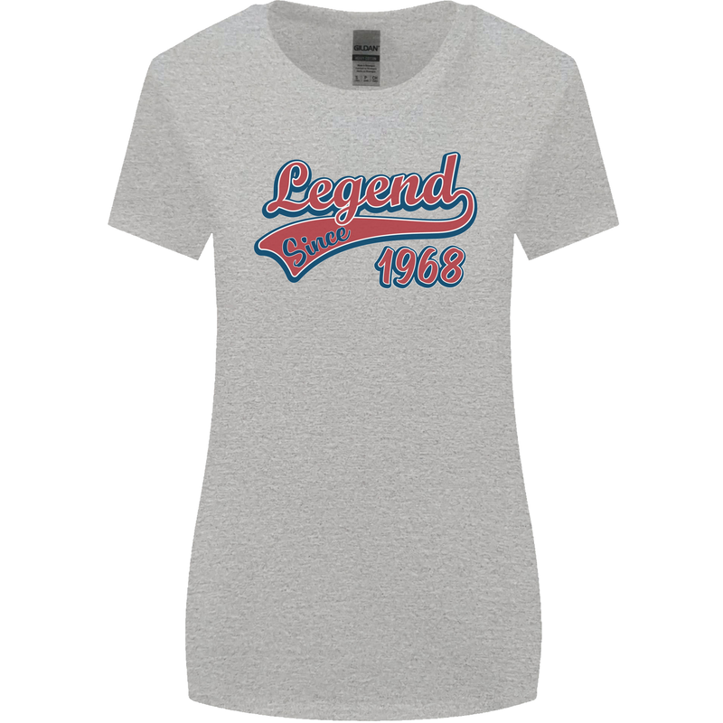 Legend Since 55th Birthday 1968 Womens Wider Cut T-Shirt Sports Grey