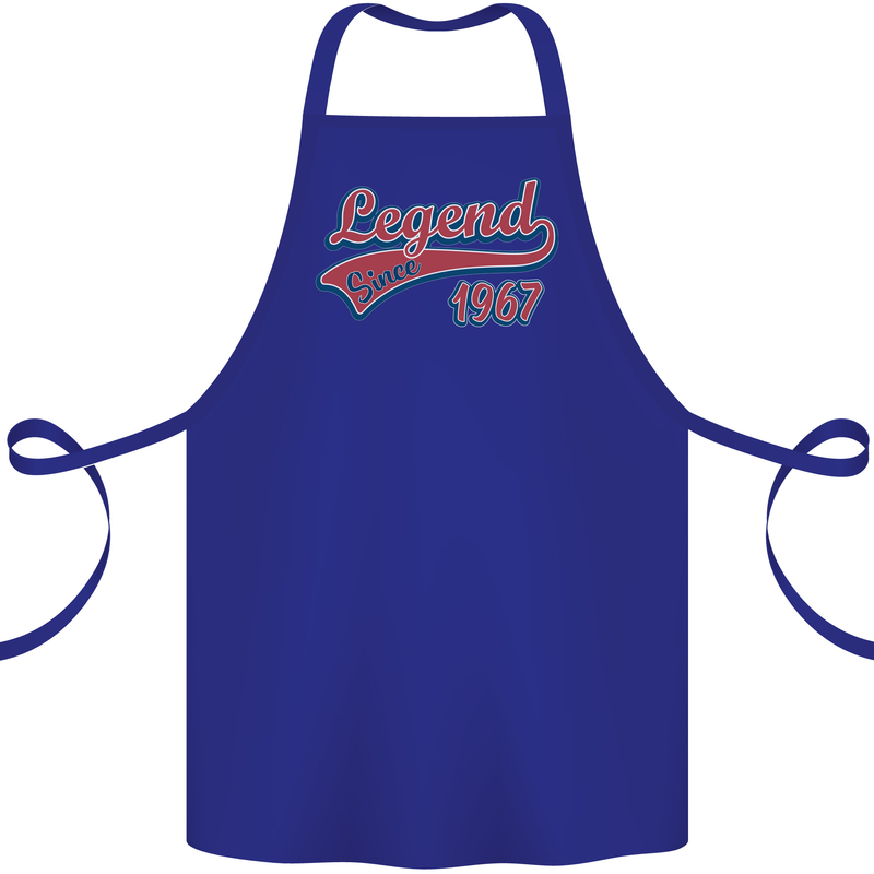 Legend Since 56th Birthday 1967 Cotton Apron 100% Organic Royal Blue