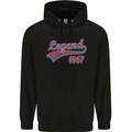 Legend Since 56th Birthday 1967 Mens 80% Cotton Hoodie Black
