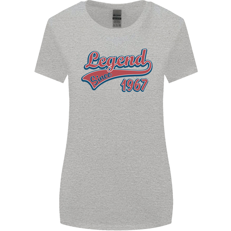 Legend Since 56th Birthday 1967 Womens Wider Cut T-Shirt Sports Grey