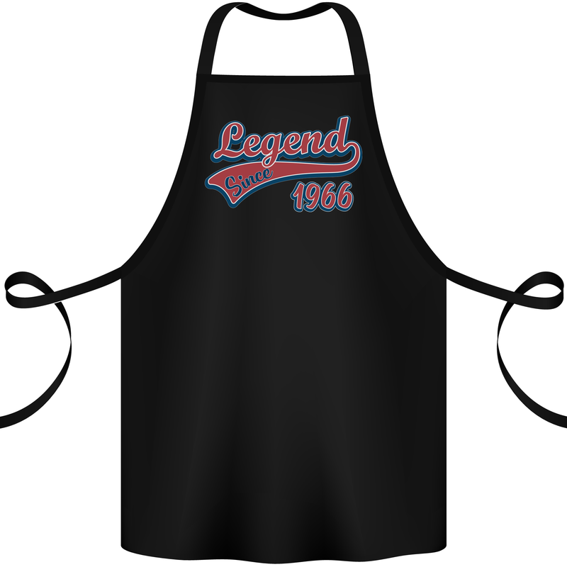 Legend Since 57th Birthday 1966 Cotton Apron 100% Organic Black