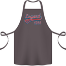 Legend Since 57th Birthday 1966 Cotton Apron 100% Organic Dark Grey