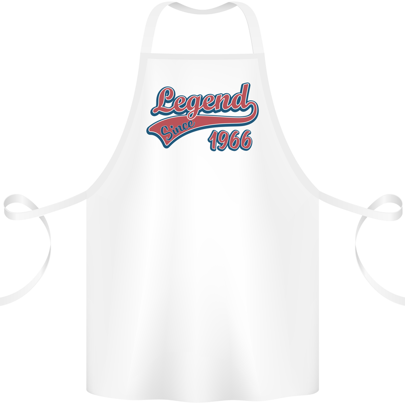 Legend Since 57th Birthday 1966 Cotton Apron 100% Organic White