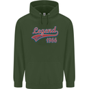 Legend Since 57th Birthday 1966 Mens 80% Cotton Hoodie Forest Green