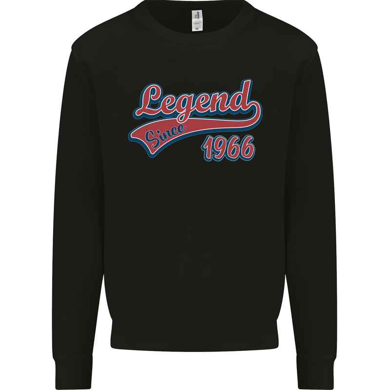 Legend Since 57th Birthday 1966 Mens Sweatshirt Jumper Black