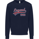 Legend Since 57th Birthday 1966 Mens Sweatshirt Jumper Navy Blue