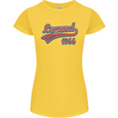 Legend Since 57th Birthday 1966 Womens Petite Cut T-Shirt Yellow