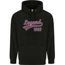 Legend Since 58th Birthday 1963 Mens 80% Cotton Hoodie Black