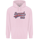 Legend Since 58th Birthday 1963 Mens 80% Cotton Hoodie Light Pink
