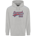 Legend Since 58th Birthday 1963 Mens 80% Cotton Hoodie Sports Grey
