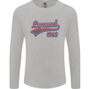 Legend Since 58th Birthday 1963 Mens Long Sleeve T-Shirt Sports Grey
