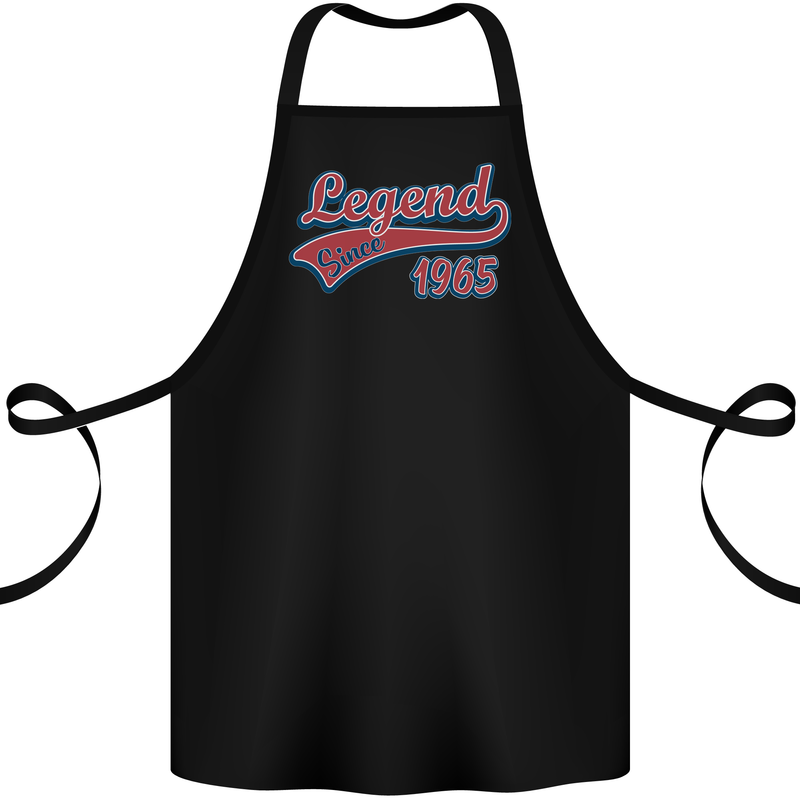Legend Since 58th Birthday 1965 Cotton Apron 100% Organic Black