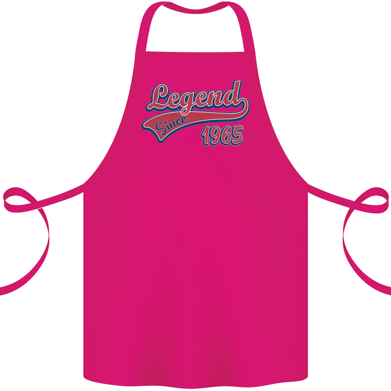 Legend Since 58th Birthday 1965 Cotton Apron 100% Organic Pink