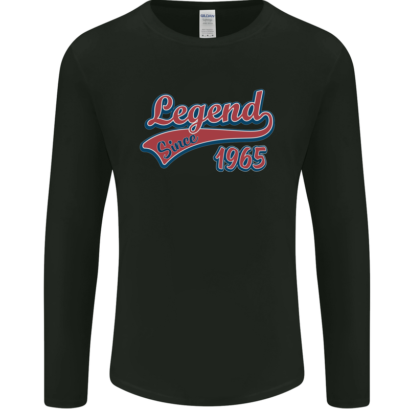 Legend Since 58th Birthday 1965 Mens Long Sleeve T-Shirt Black