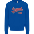 Legend Since 58th Birthday 1965 Mens Sweatshirt Jumper Royal Blue
