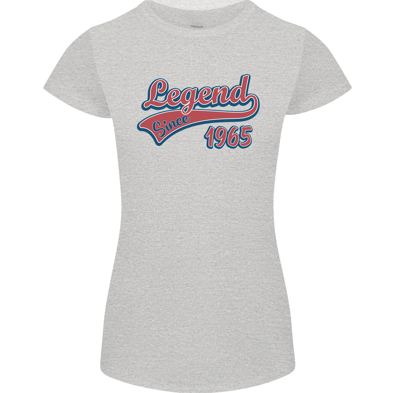 Legend Since 58th Birthday 1965 Womens Petite Cut T-Shirt Sports Grey