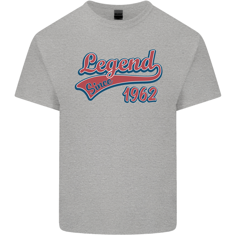 Legend Since 59th Birthday 1962 Mens Cotton T-Shirt Tee Top Sports Grey