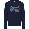 Legend Since 59th Birthday 1962 Mens Sweatshirt Jumper Navy Blue