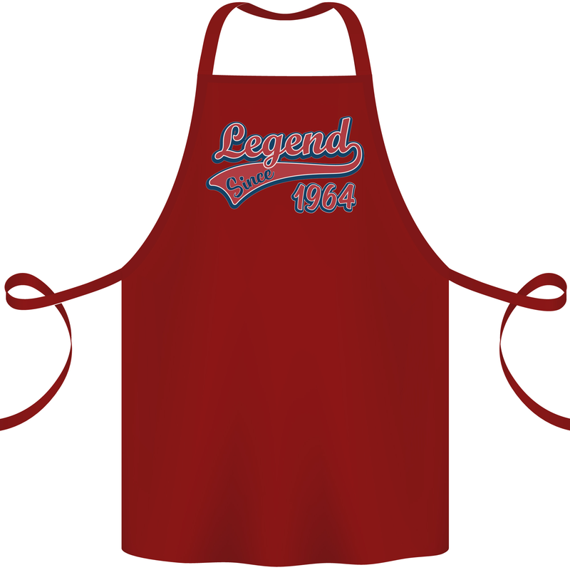 Legend Since 59th Birthday 1964 Cotton Apron 100% Organic Maroon