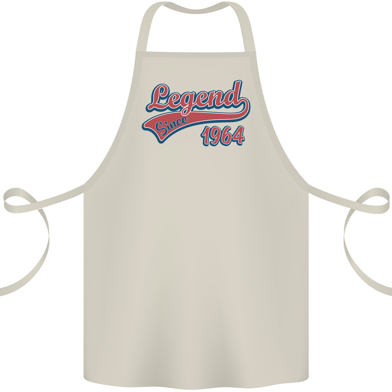 Legend Since 59th Birthday 1964 Cotton Apron 100% Organic Natural
