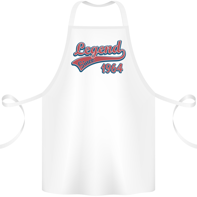 Legend Since 59th Birthday 1964 Cotton Apron 100% Organic White