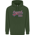 Legend Since 59th Birthday 1964 Mens 80% Cotton Hoodie Forest Green