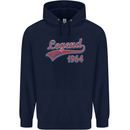 Legend Since 59th Birthday 1964 Mens 80% Cotton Hoodie Navy Blue
