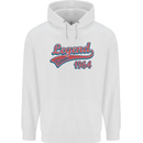 Legend Since 59th Birthday 1964 Mens 80% Cotton Hoodie White