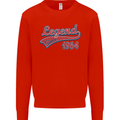 Legend Since 59th Birthday 1964 Mens Sweatshirt Jumper Bright Red