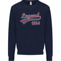 Legend Since 59th Birthday 1964 Mens Sweatshirt Jumper Navy Blue